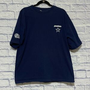 Dallas Cowboys Authentic Apparel Short Sleeve Embroidered Shirt Helmet Sleeve L